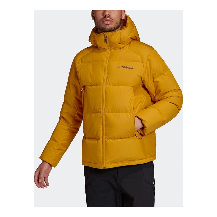 adidas Xplr Puff Dwn J Outdoor Sports Down Jacket White Gold GE9899