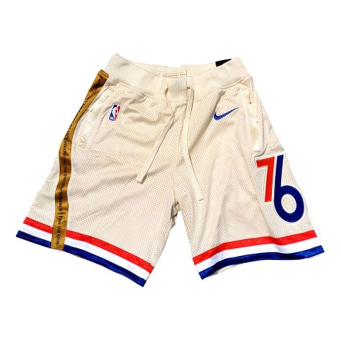Nike Philadelphia 76ers CE City Series Basketball Sports Breathable Quick Dry Shorts Creamy White CD2635-280