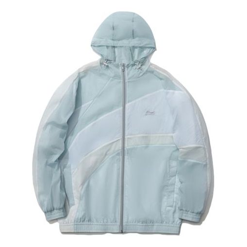 Li-Ning Logo Sports Windbreaker 'Light Blue' AFDR153-1
