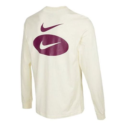 Men's Nike As Nsw Ess+ Core 3 Ls Tee Casual Breathable Round Neck Long Sleeves Coconut Milk T-Shirt DM6367-113