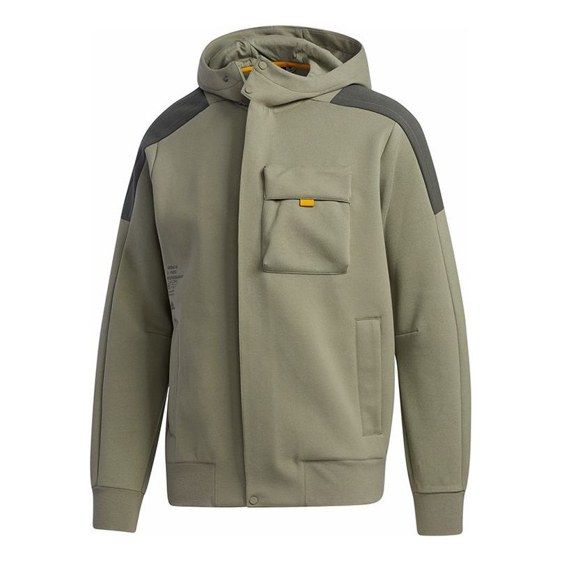 adidas Th Htt Peach hooded casual Jacket Green GM4421