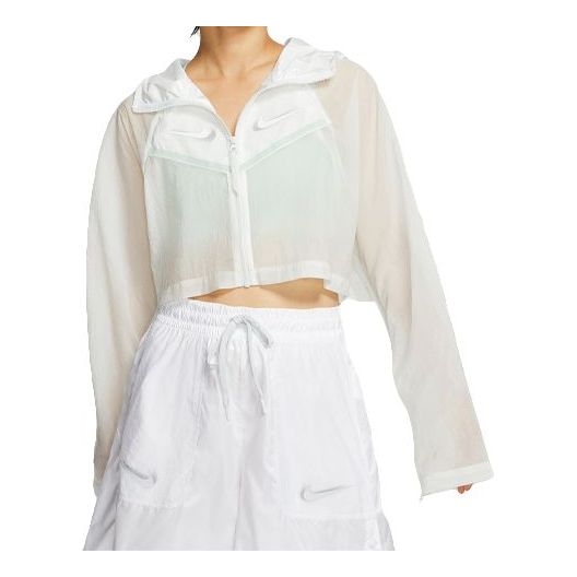 (WMNS) Nike Sportswear Jacket Coat 'White Green' CT0765-083