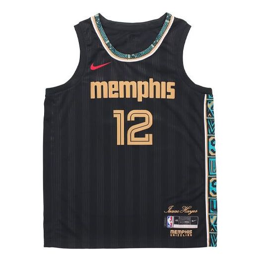 Nike NBA x Ja Morant Memphis City Edition Basketball Jersey 'Black Yellow' CN1739-010