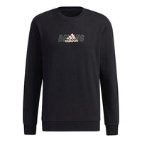 adidas Sports Training Printing Alphabet Round Neck Pullover Black GS2212