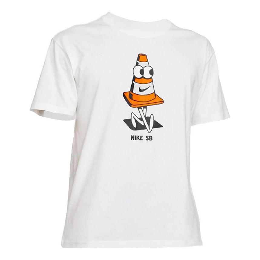 Nike SB Funny Cartoon Printing Sports Round Neck Short Sleeve White DJ1225-100