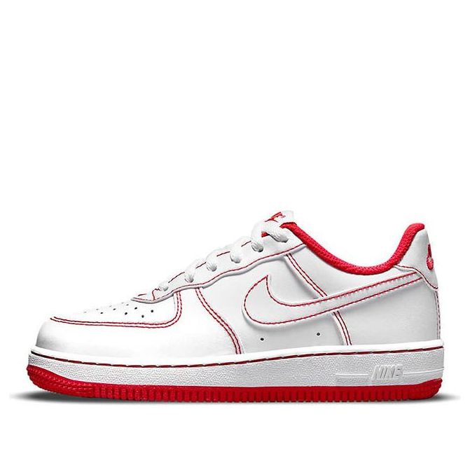 (PS) Nike Force 1 'Contrast Stitch - White University Red' DC9672-100