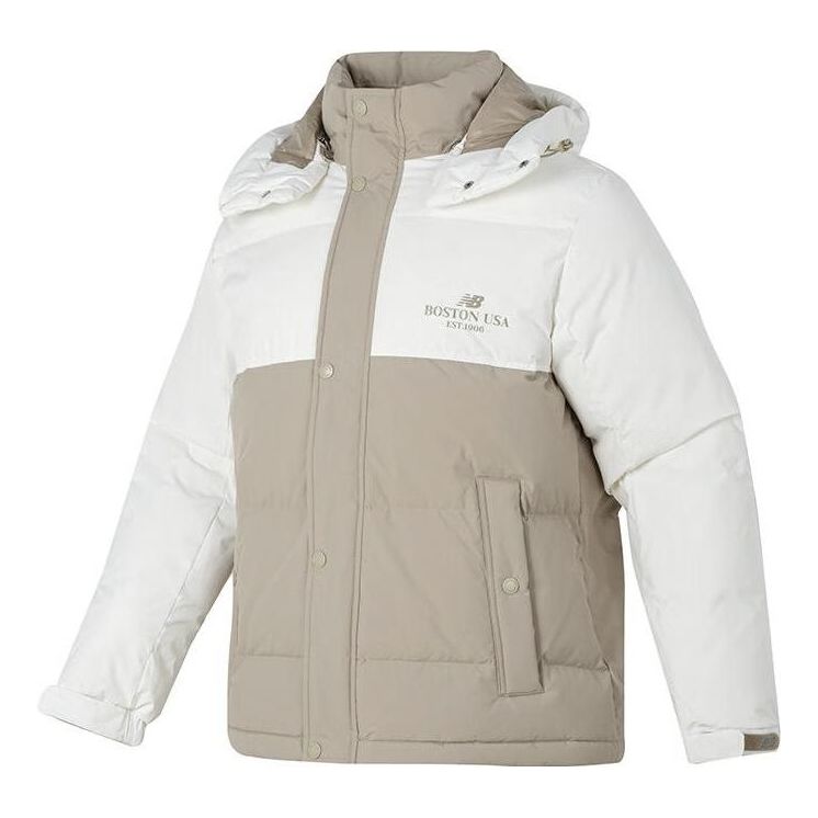 New Balance Windproof Down Jacket 'White Beige' AMJ34301-CIC