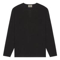Fear of God Essentials FW20 Thermal Long Sleeve Logo Tee 'Black' FOG-FW20-185