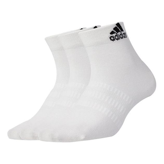 adidas Breathable Stripe Sports Mid Tops Basketball Socks Couple Style White DZ9435