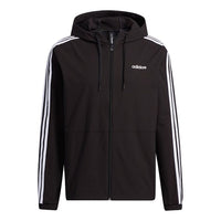 adidas neo M Ce 3s Wb Classic Stripe Windproof waterproof Sports Hooded Jacket Black GP4909