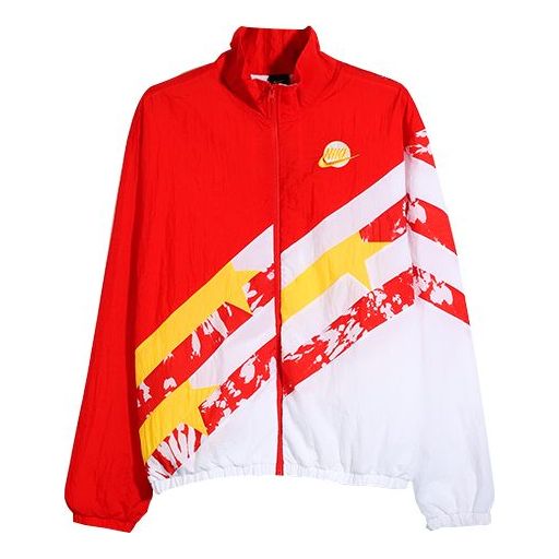 Nike AS Men's NK THROWBACK JKT Jacket WVN University Red CK6622-658