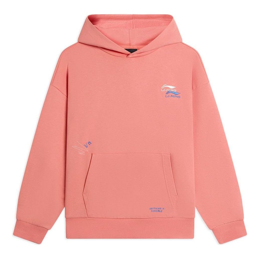 Li-Ning Embroidered Logo Hoodie 'Orange' AWDSF73-10