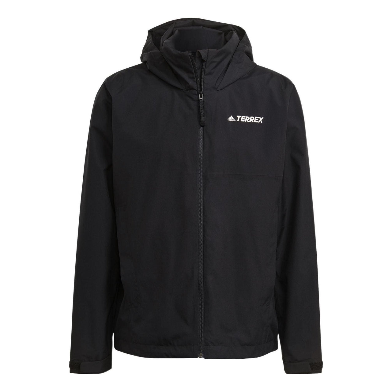 adidas Solid Color Brand Logo Printing hooded Long Sleeves Jacket Black GI7296