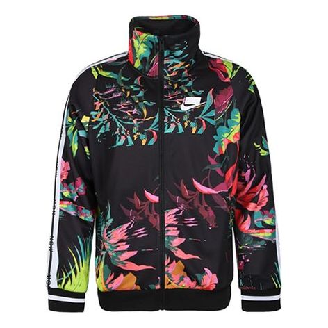 Nike Sports Wear Nsw Flowers Printing Stand Collar Athleisure Casual Sports Jacket Multi-color AR1612-389