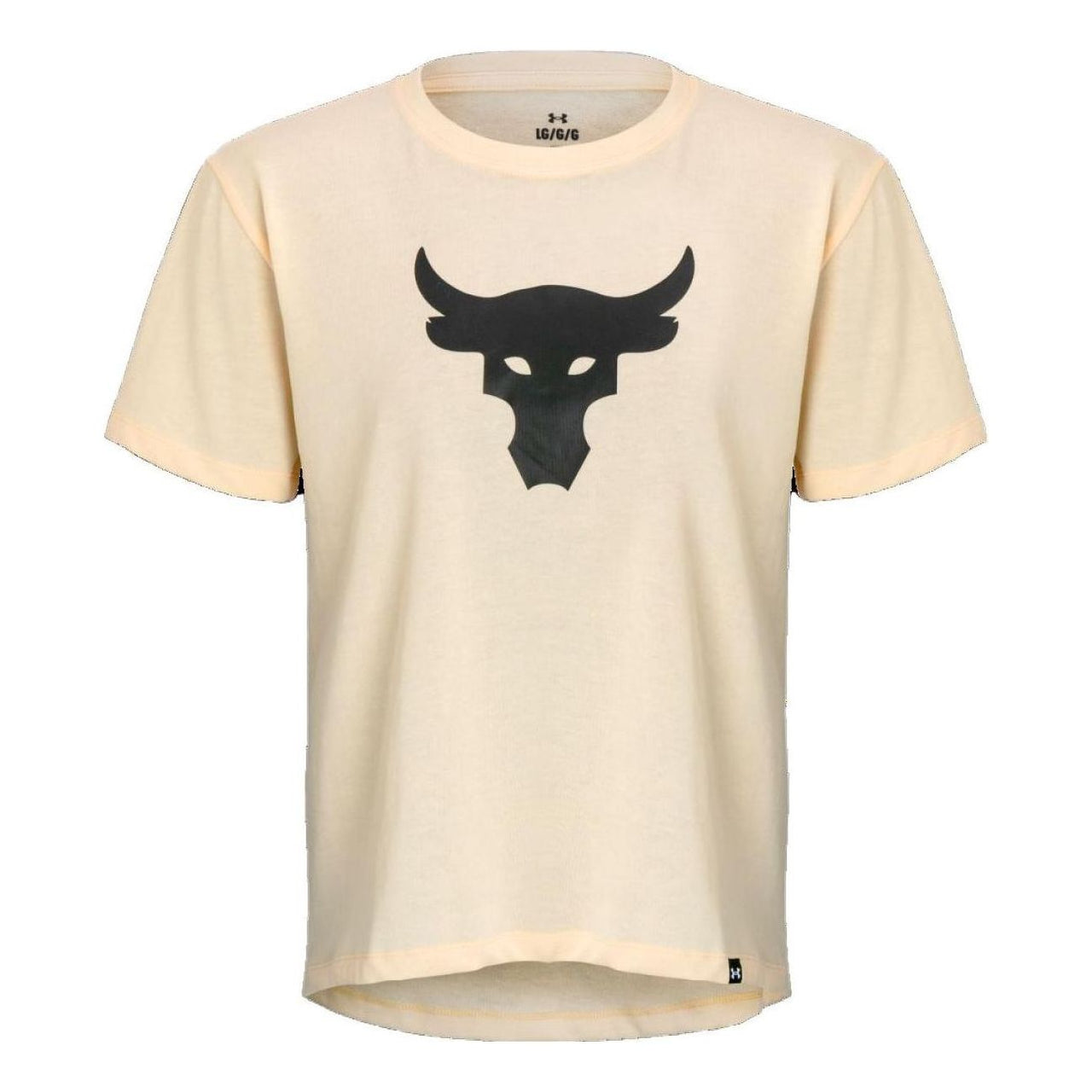 (WMNS) Under Armour Project Rock Brahma Heavyweight T-shirt 'Beige' 1378973-804