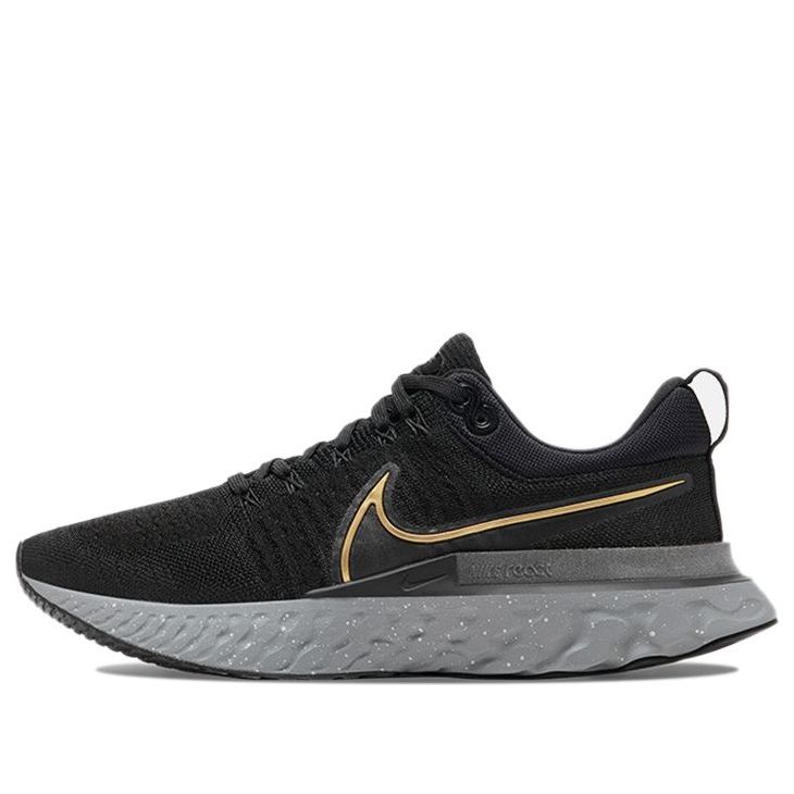 Nike React Infinity Run Flyknit 2 'Black Metallic Gold' CT2357-009