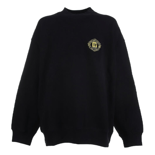 Balenciaga Sporty B Crest Logo Crewneck Sweater 'Black' 671125TLV60-1000