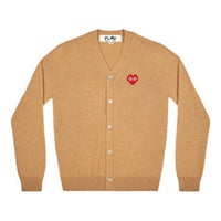 COMME des GARCONS PLAY Cardigan Invader Emblem 'Camel' AZ-N084-051-3