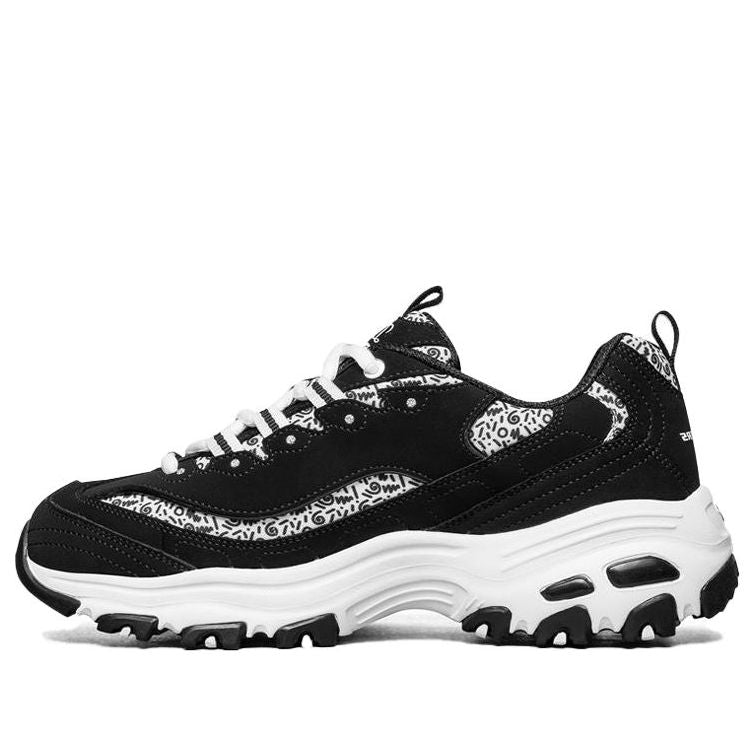 (WMNS) Skechers D lites 1.0 White/Black 13169-BKW