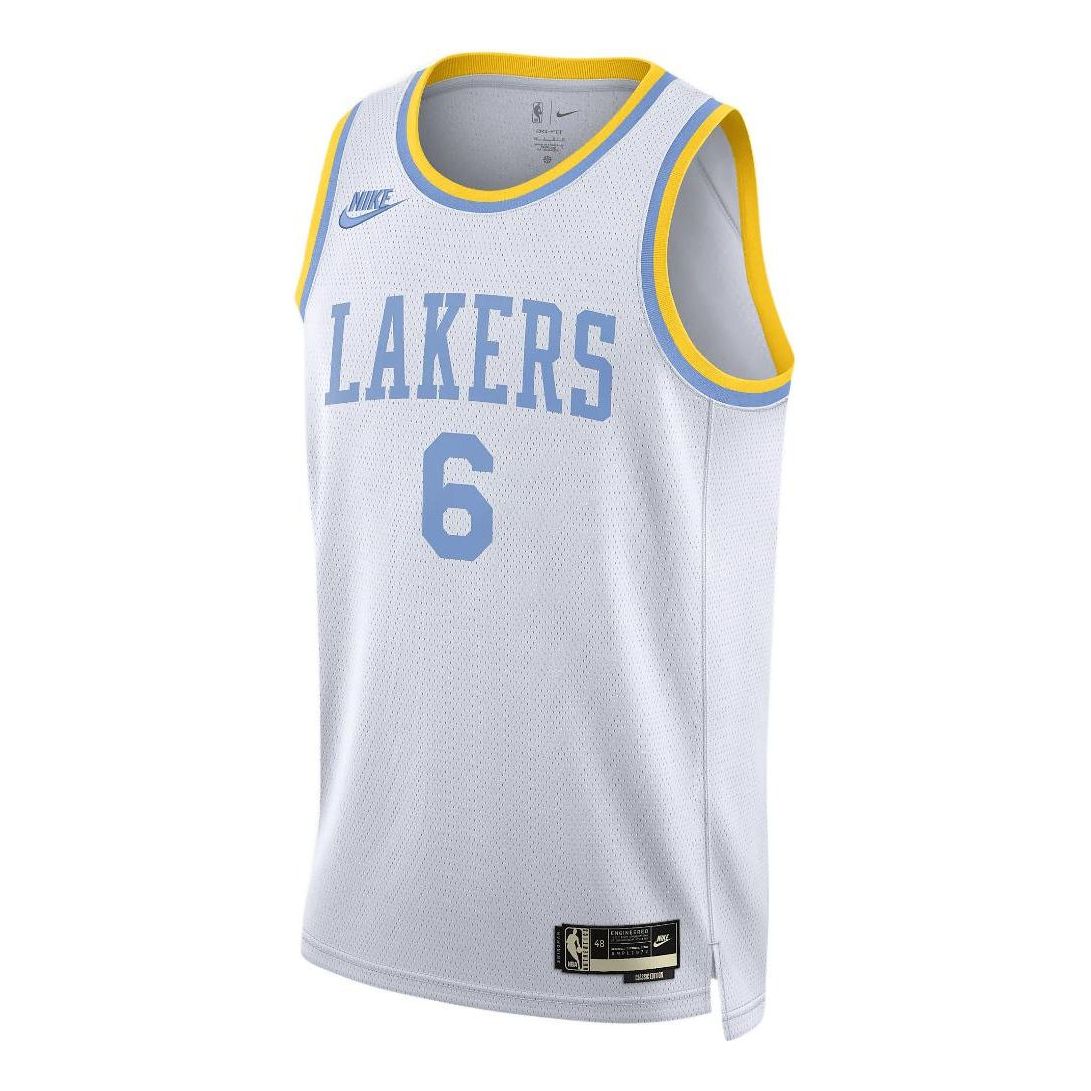 Nike x NBA Los Angeles Lakers Dri-FIT LeBron James Jersey 'White' DO9448-101