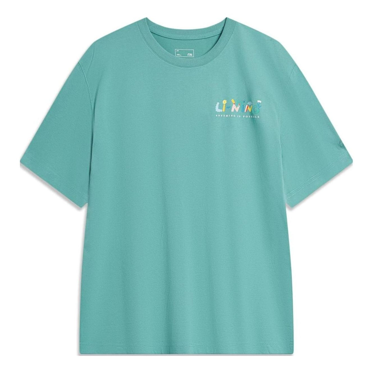 Li-Ning Floral Graphic T-shirt 'Teal' AHST449-4
