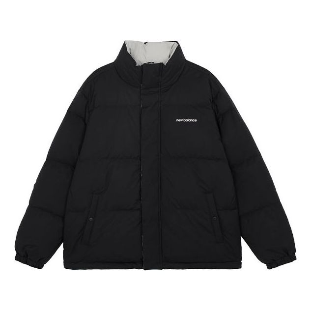 New Balance Warm and Windproof Sports Down Jacket 'Black Grey' AMJ14306-BK