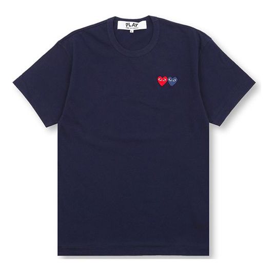 COMME des GARCONS PLAY Basic T-Shirt Two Emblems 'Navy' AZ-T226-051-2