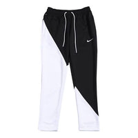 Nike Black White Colorblock Athleisure Casual Sports Long Pants Black BV5290-010