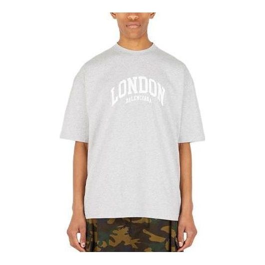 Balenciaga Cities London T-Shirt Medium Fit 'Grey' 612966TLVG51380