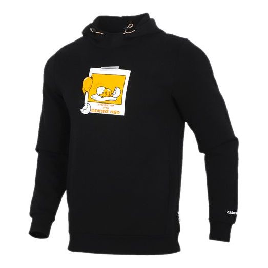 adidas neo x Yellow Crossover Casual Sports Long Sleeves Pullover Black GL7225