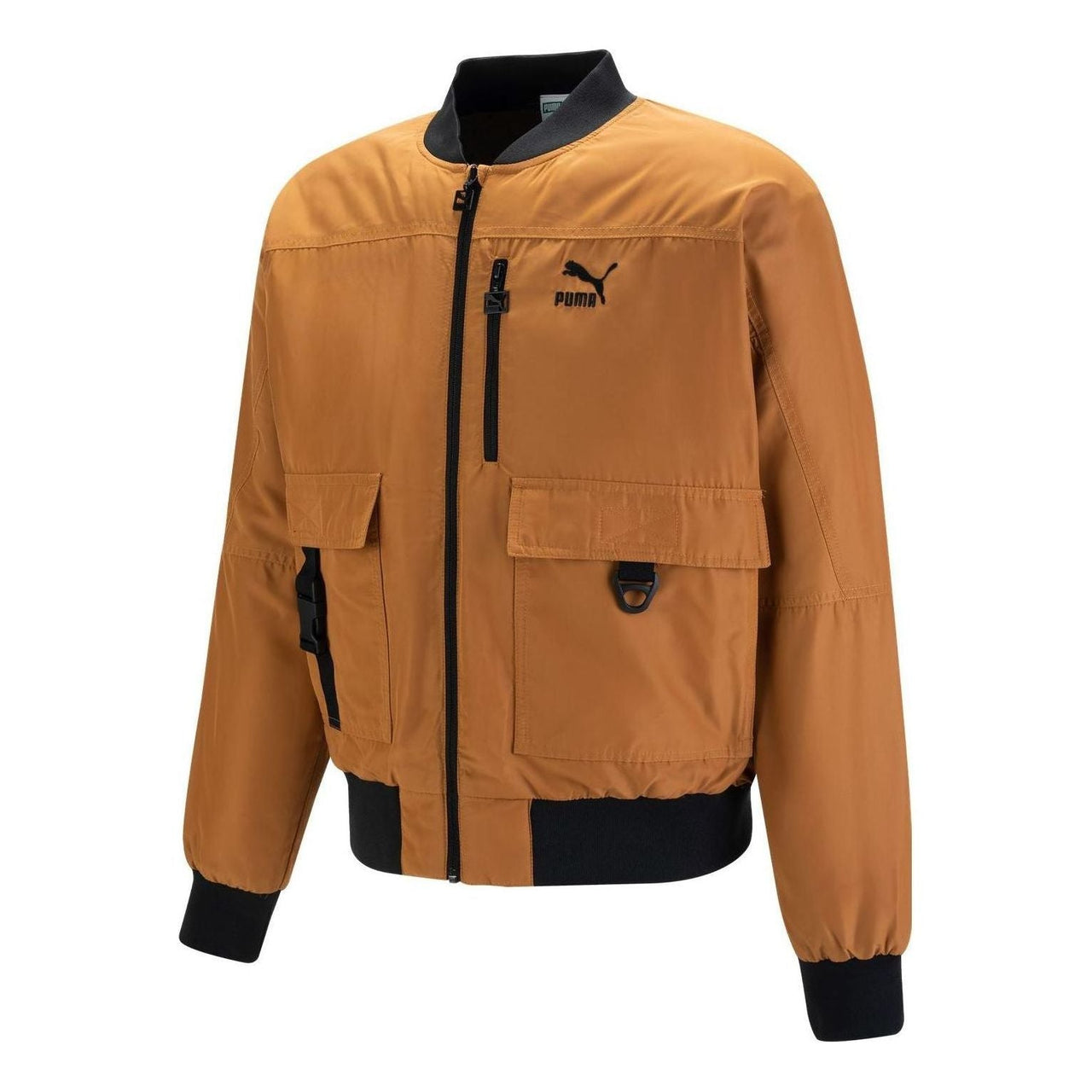 PUMA Logo Multi Pocket Jacket 'Brown' 535584-74