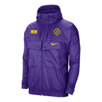 Nike NBA Los Angeles Lakers Courtside Training Sports Hooded Jacket Purple CN0093-504