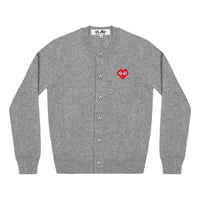 (WMNS) COMME des GARCONS PLAY Cardigan Invader Emblem 'Grey' AZ-N083-051-2