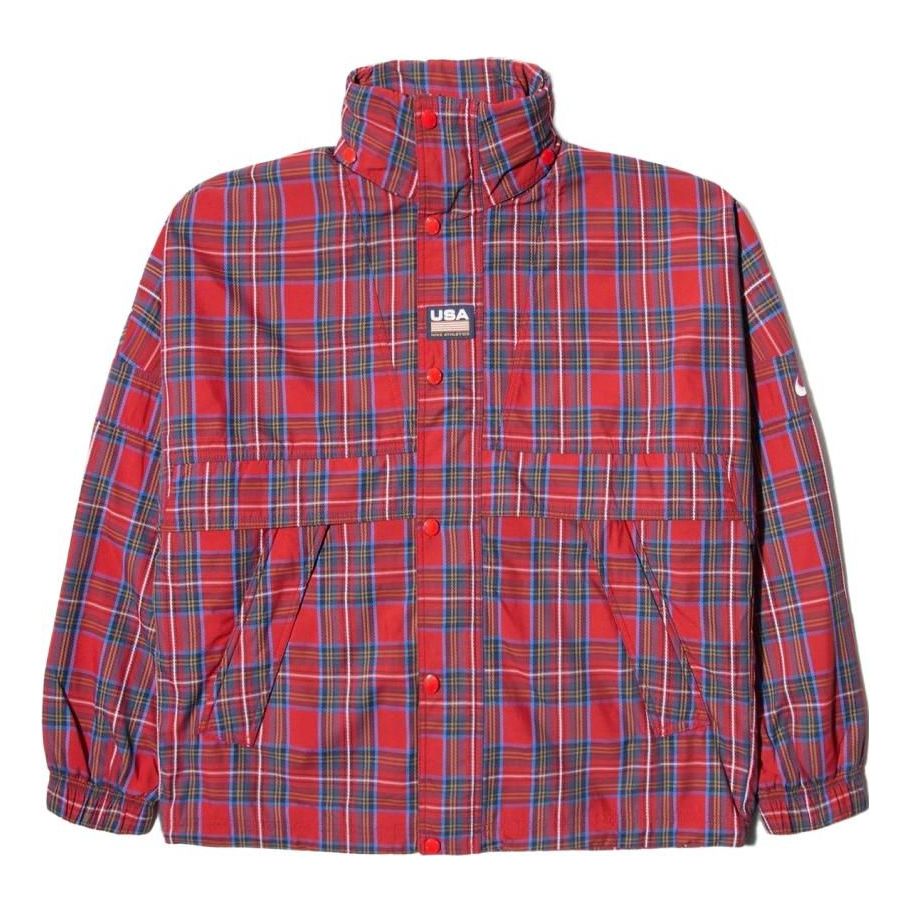 Nike Plaid Jacket 'University Red' CD6375-657