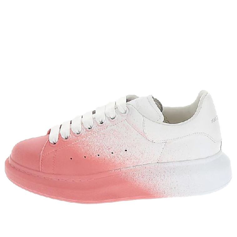 (WMNS) Alexander McQueen Oversized Sneaker 'White Pink Velvet Spray' 586388WHWM19307