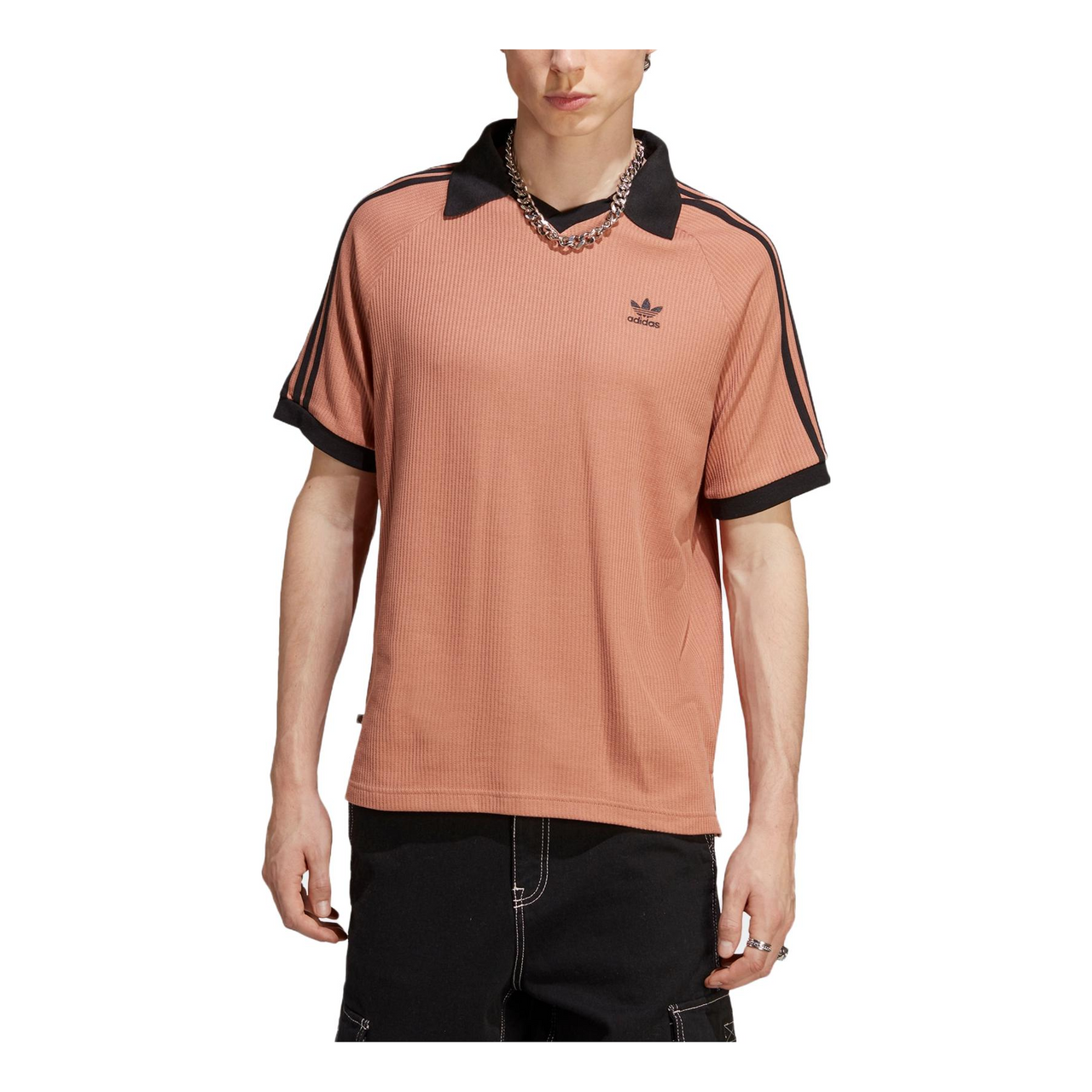 adidas originals Adicolor Classics Waffle Polo Shirt 'Clay Strata' HS2083