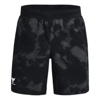 Under Armour Project Rock Woven Camo Printed Shorts 'Black' 1377438-001
