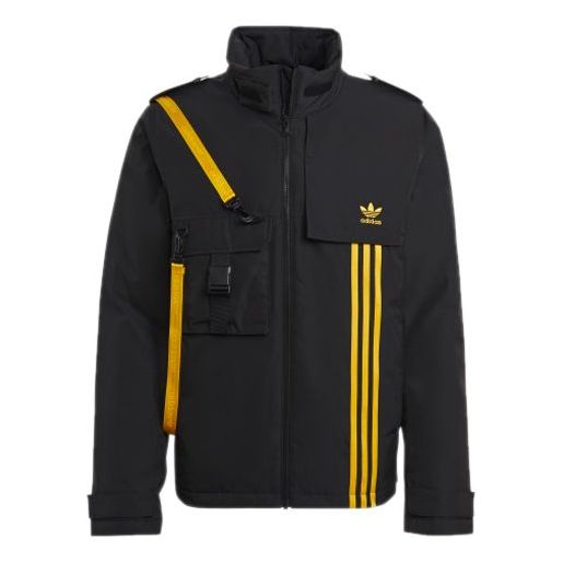 adidas originals Utility Dwn Jkt Windproof Stand Collar Sports Down Jacket Black GJ6738