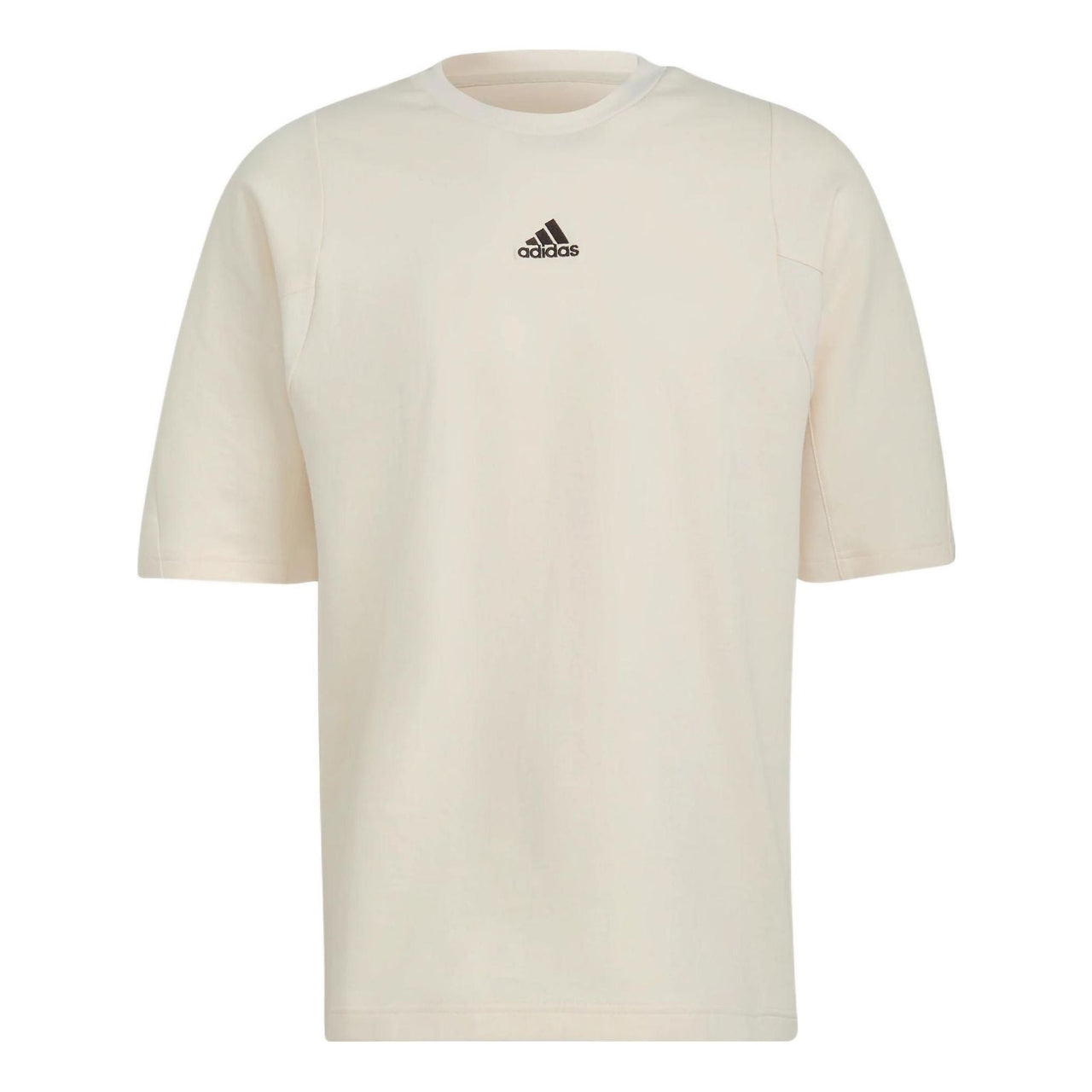 adidas Solid Color Logo Sports Short Sleeve Yellow White HB0476
