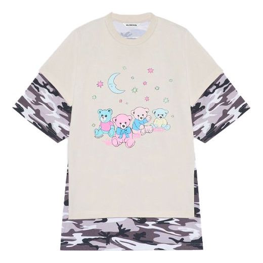 Balenciaga SS21 Retro Double Layer Short Sleeve White 641584TJVI19013