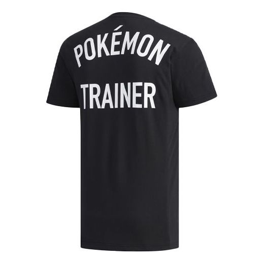 adidas neo x POKEMON Crossover Alphabet Printing Sports Round Neck Short Sleeve Black FM6029