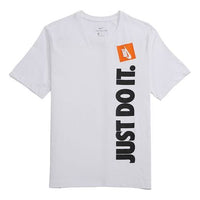 Nike Just Do It Sports Alphabet Casual Short Sleeve White CT6301-100