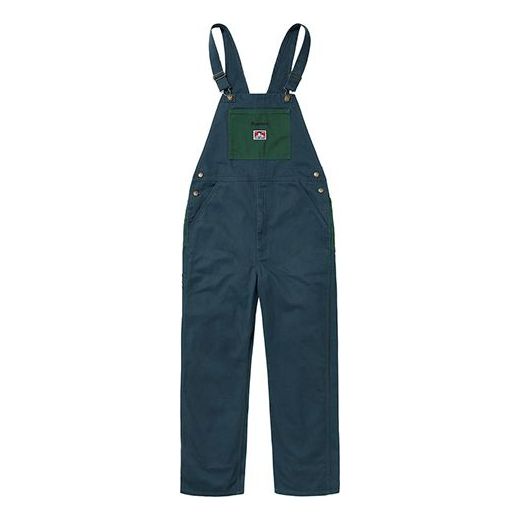 Supreme FW19 Week 3 x Ben Davis Overalls Crossover Blue Green Contrasting Colors Pants Unisex SUP-FW19-394