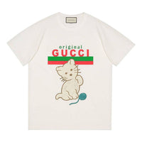 (WMNS) Gucci Cat Sticker Letter For Warm White 615044-XJCRG-9095