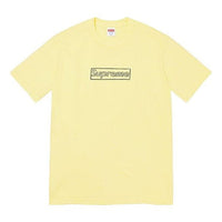 Supreme SS21 Week 18 x KAWS Chalk Logo Box Logo Tee 'Green Light Pink Navy Blue' SUP-SS21-827