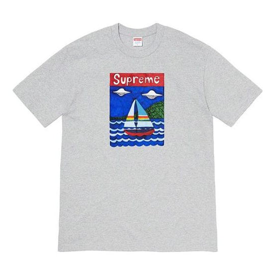 Supreme Week 8 Sailboat Tee Pattern Alphabet Round Neck Short Sleeve Unisex 'Pinkred Red' SUP-SS20-556