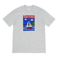 Supreme Week 8 Sailboat Tee Pattern Alphabet Round Neck Short Sleeve Unisex 'Pinkred Red' SUP-SS20-556