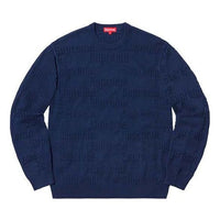 Supreme Raised Logo Sweater 'Navy' SUP-FW19-486