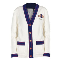 (WMNS) Gucci Embroidery Single-Breasted Knitting Cardigan White 527189-X9X45-9101