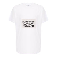 Men's Burberry Casual Alphabet Printing Short Sleeve White 45587651